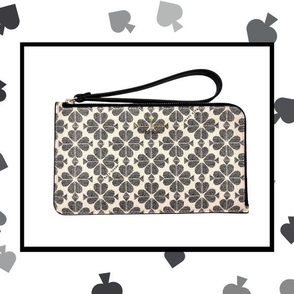 kate spade Handbags - New Kate Spade Lucy Spade Flower Medium L Zip Wristlet
